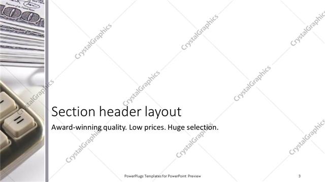 Section Header presentation slide layout