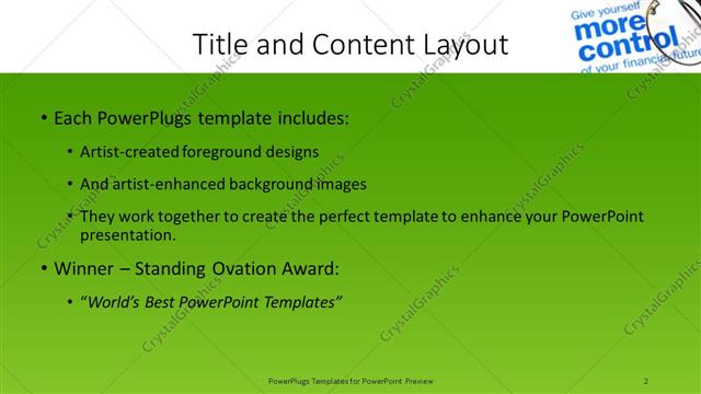 Title and Content presentation slide layout