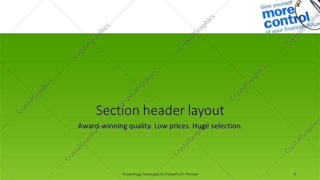 Section Header presentation slide layout