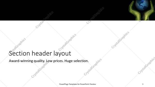 Section Header presentation slide layout
