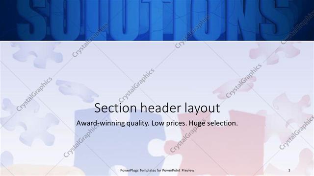 Section Header presentation slide layout