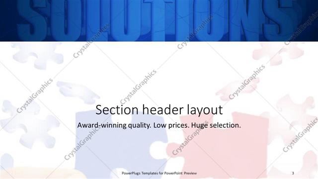 Section Header presentation slide layout