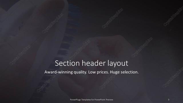 Section Header presentation slide layout