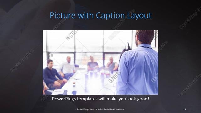 Picture with Caption presentation slide layout
