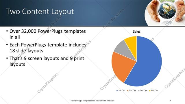 Two Content presentation slide layout