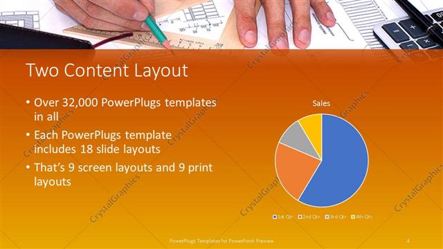 Two Content presentation slide layout