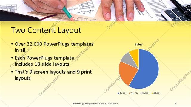 Two Content presentation slide layout