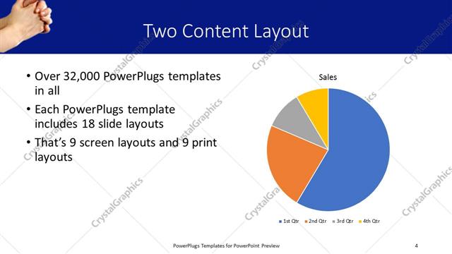 Two Content presentation slide layout