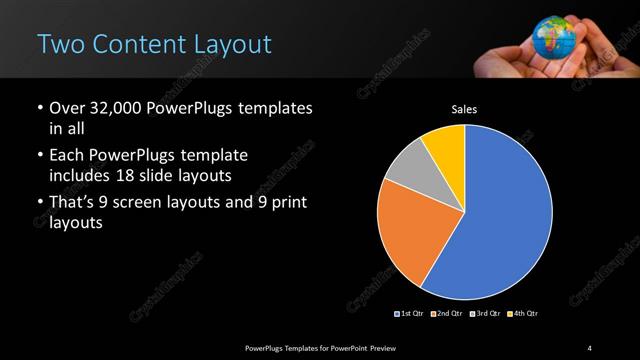 Two Content presentation slide layout