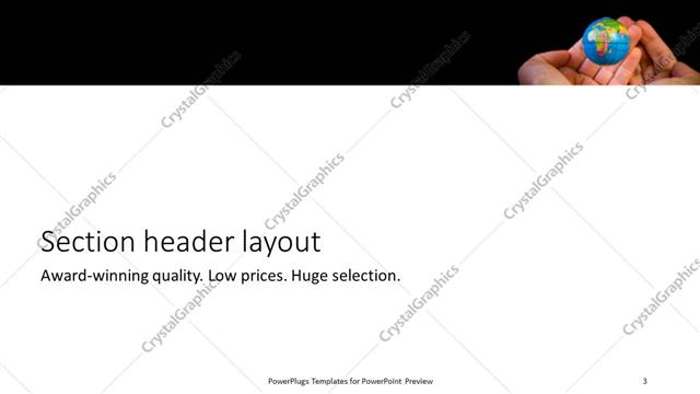 Section Header presentation slide layout