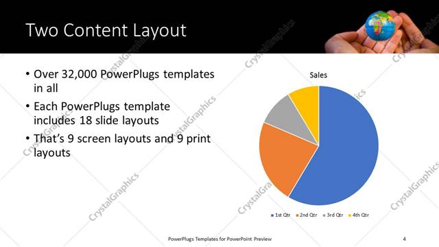 Two Content presentation slide layout