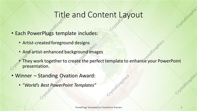 Title and Content presentation slide layout