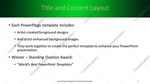 Title and Content presentation slide layout