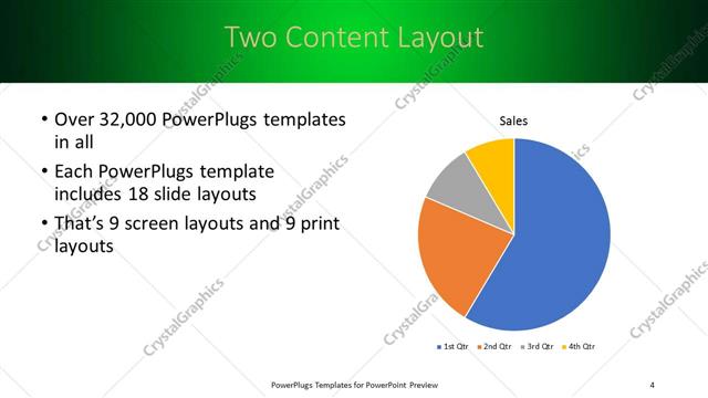 Two Content presentation slide layout