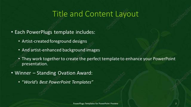 Title and Content presentation slide layout