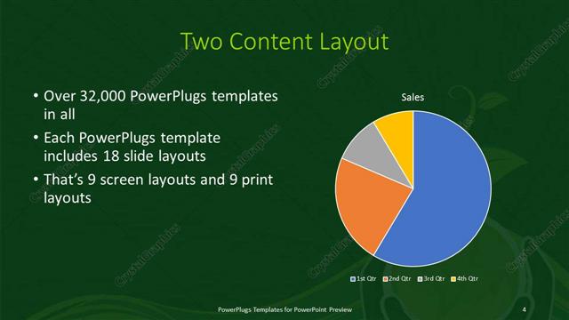 Two Content presentation slide layout