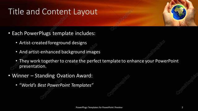 Title and Content presentation slide layout