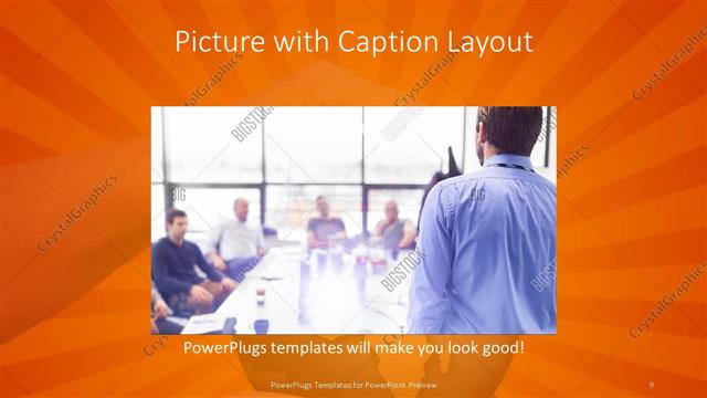 Picture with Caption presentation slide layout