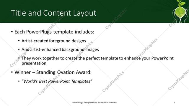 Title and Content presentation slide layout