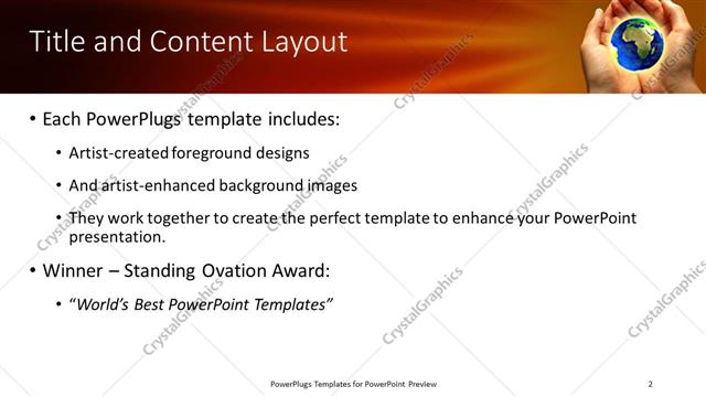 Title and Content presentation slide layout
