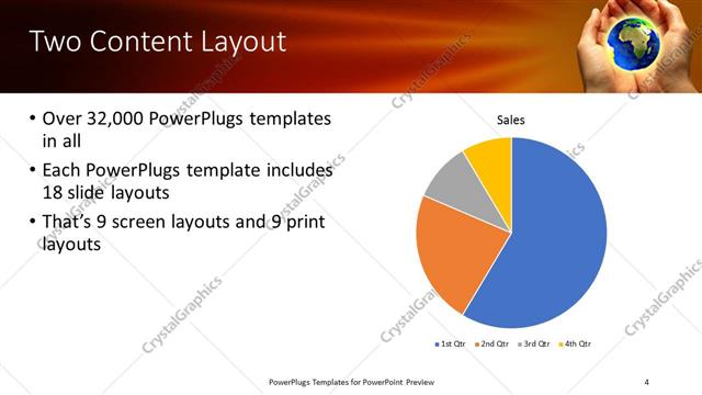 Two Content presentation slide layout
