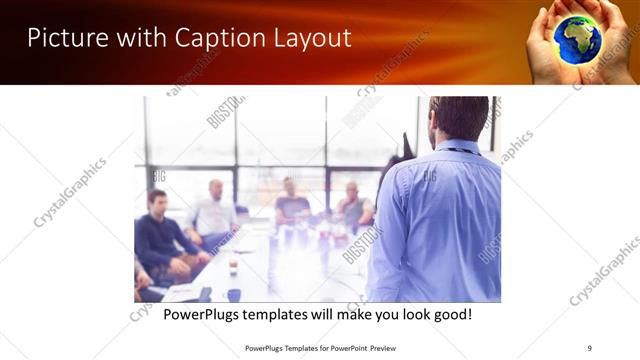 Picture with Caption presentation slide layout