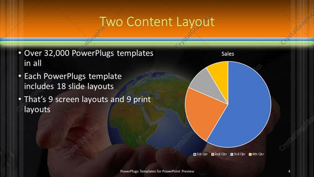 Two Content presentation slide layout