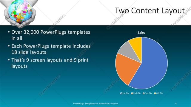 Two Content presentation slide layout