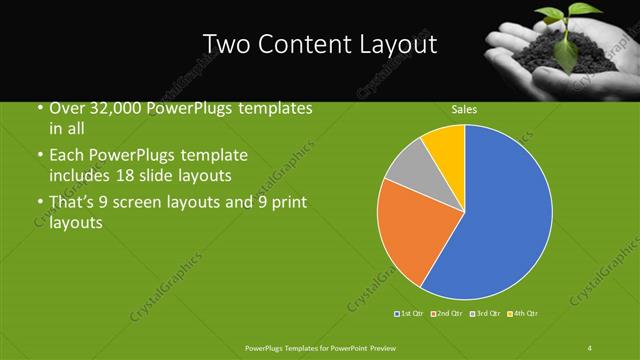 Two Content presentation slide layout
