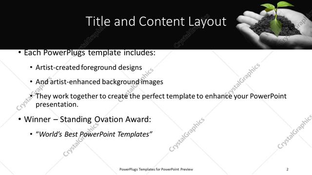 Title and Content presentation slide layout