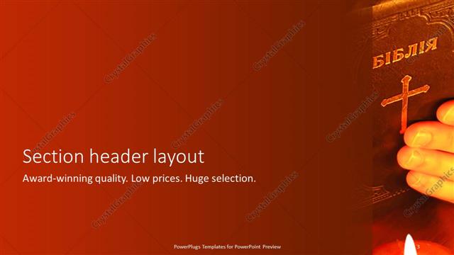 Section Header presentation slide layout