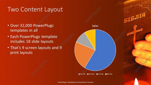 Two Content presentation slide layout