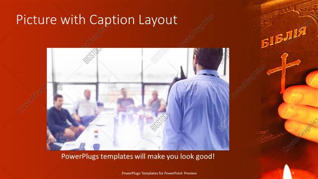 Picture with Caption presentation slide layout
