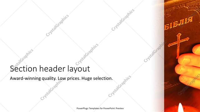 Section Header presentation slide layout