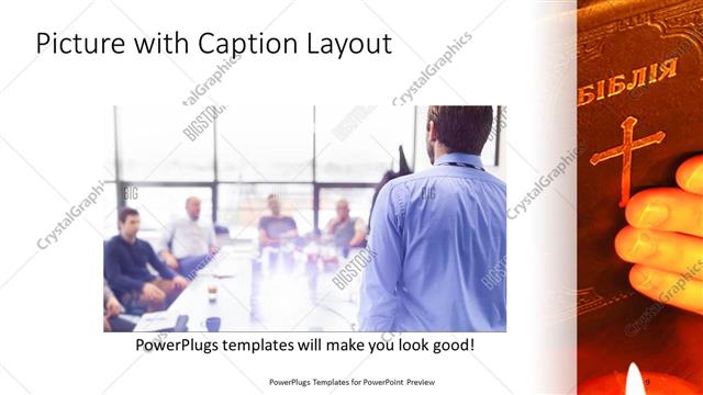 Picture with Caption presentation slide layout