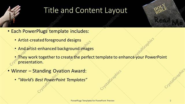 Title and Content presentation slide layout