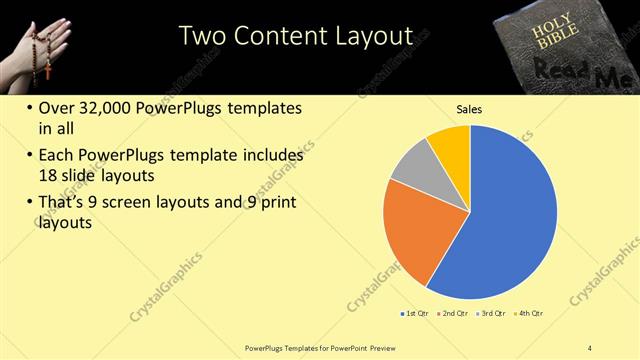 Two Content presentation slide layout
