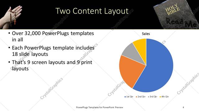 Two Content presentation slide layout