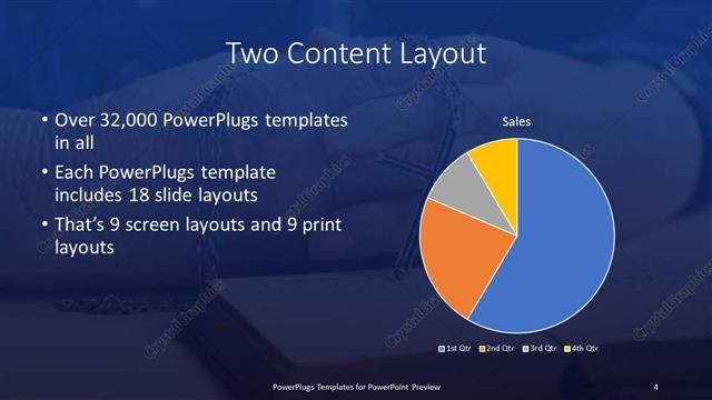 Two Content presentation slide layout