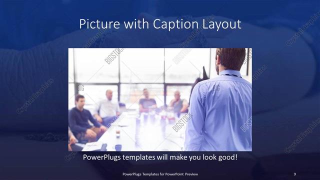 Picture with Caption presentation slide layout