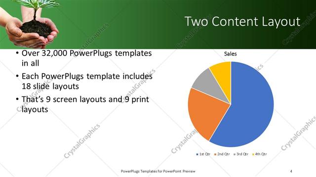 Two Content presentation slide layout