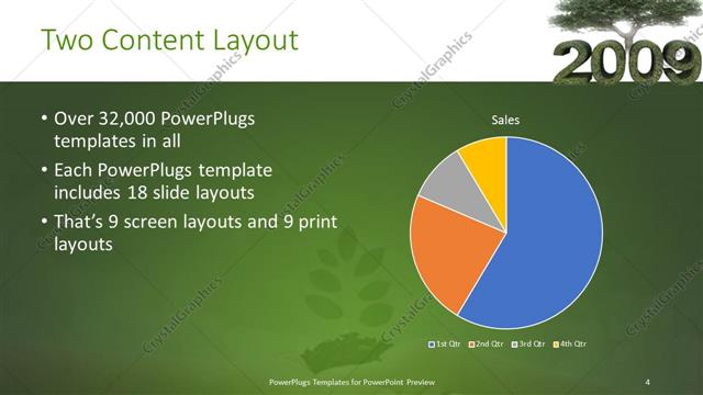 Two Content presentation slide layout