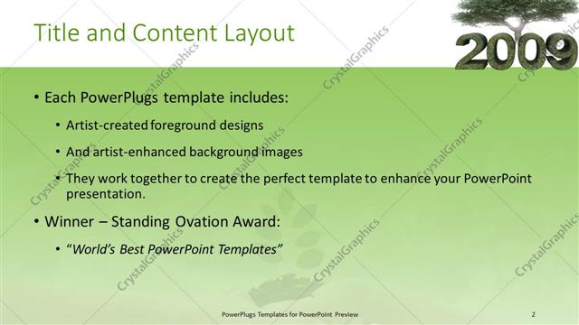 Title and Content presentation slide layout