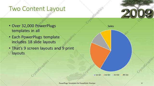 Two Content presentation slide layout