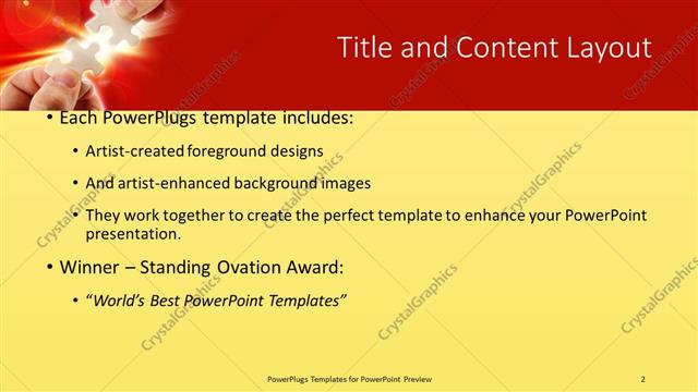 Title and Content presentation slide layout