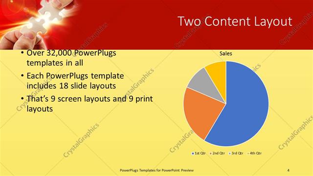 Two Content presentation slide layout