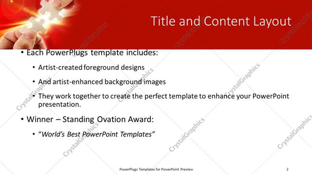 Title and Content presentation slide layout