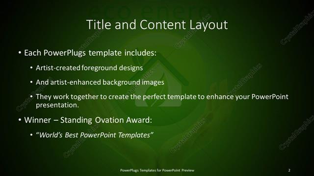 Title and Content presentation slide layout
