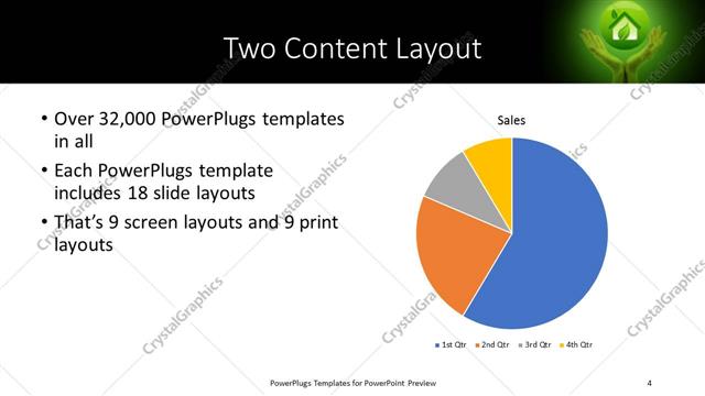 Two Content presentation slide layout