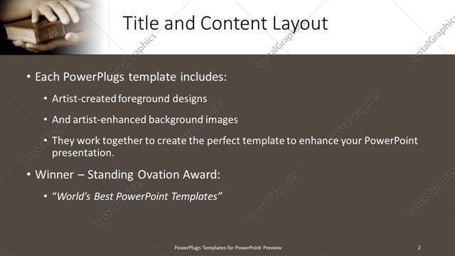 Title and Content presentation slide layout